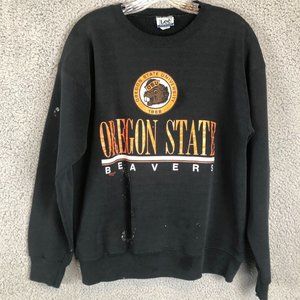 VTG Lee 1988 Oregon State University Beavers Crewneck Size L U.S.A Made